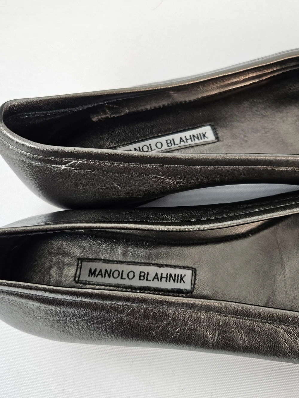 Manolo Blahnik Leather Ballet Flats MISMATCHED SIZE